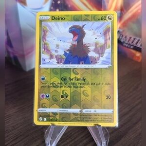 Deino Kids Trading Card - Vibrant Yellow and Blue